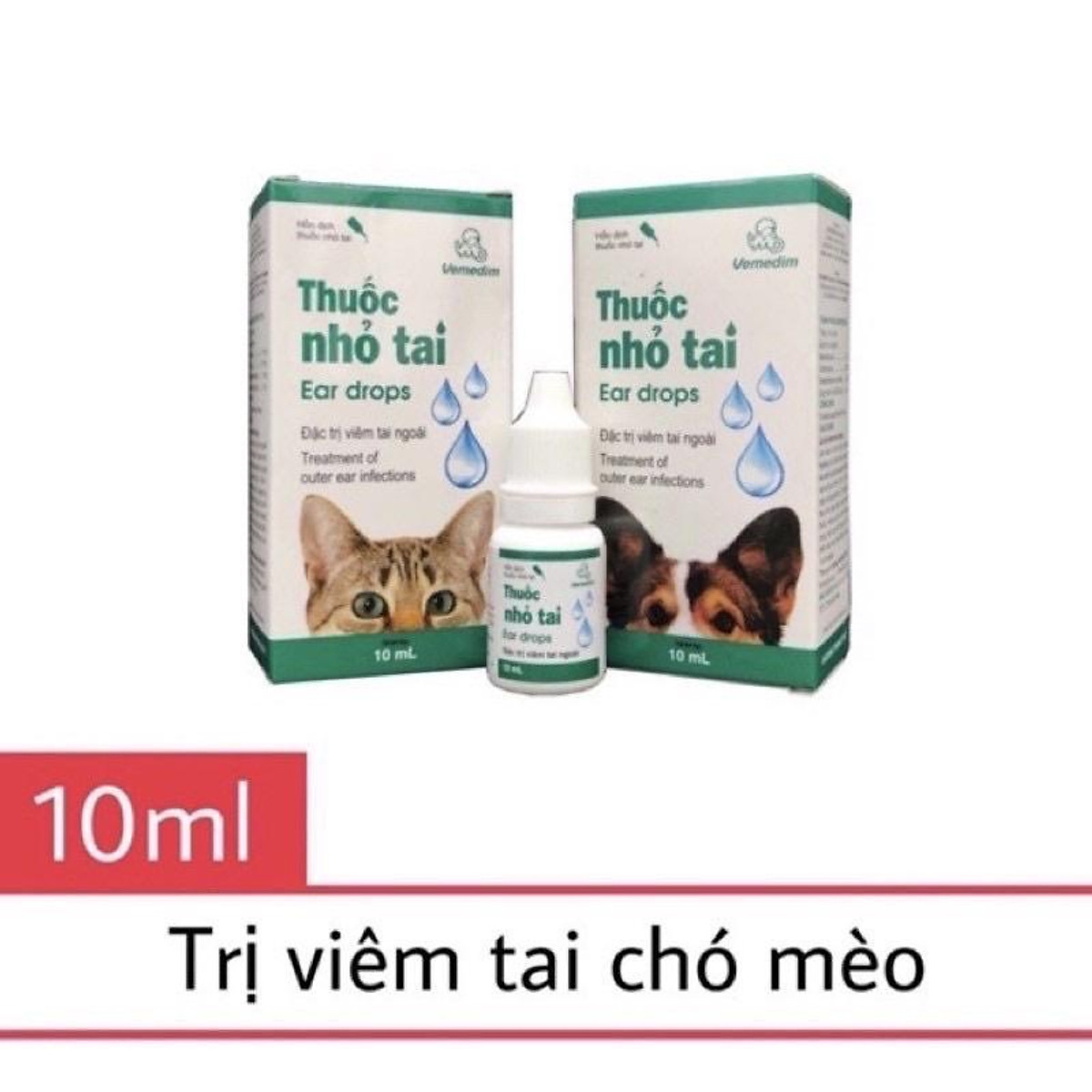Nhỏ tai Vemedim cho chó mèo 10ml