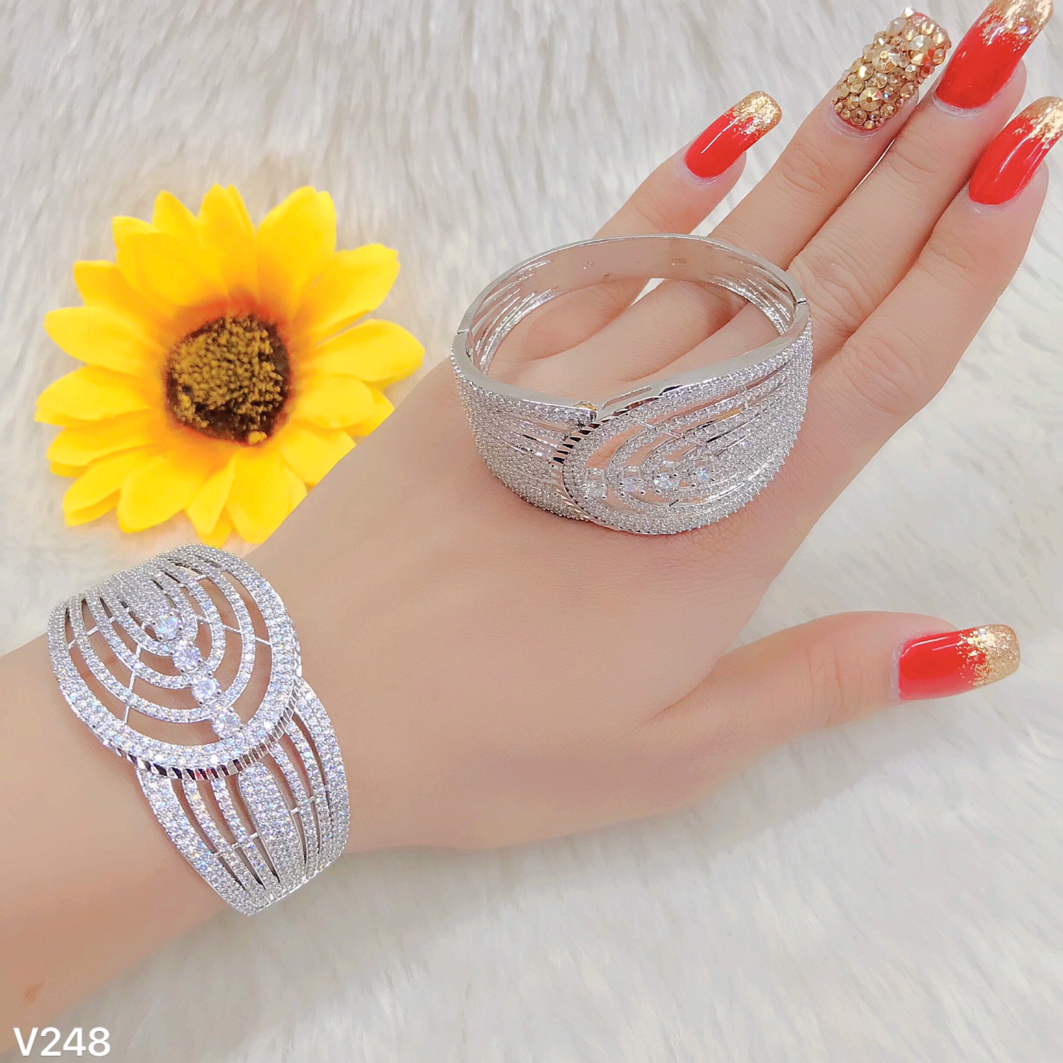 Vong deo tay nu - giống vàng thật 99% - thiết kế hàn quốc - givishop - v1002361 - - vòng tay đẹp rẻ, vong cap vang 18k, nhung chiec vong tay, vong tay dep cho nu