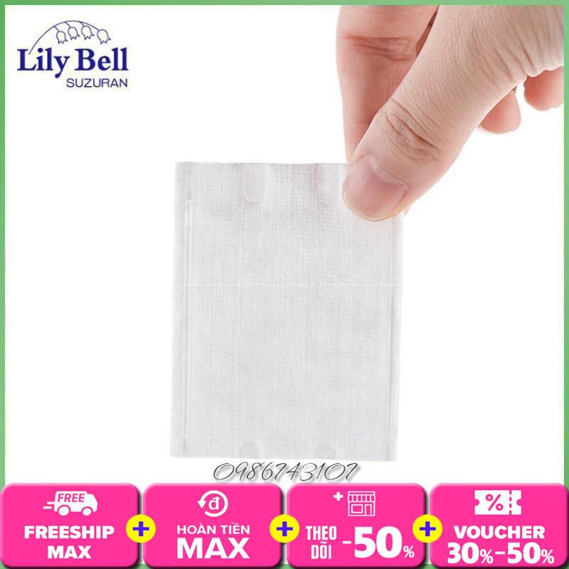 Bông tẩy trang Lily Bell vỏ xanh Extra Thin 240 miếng