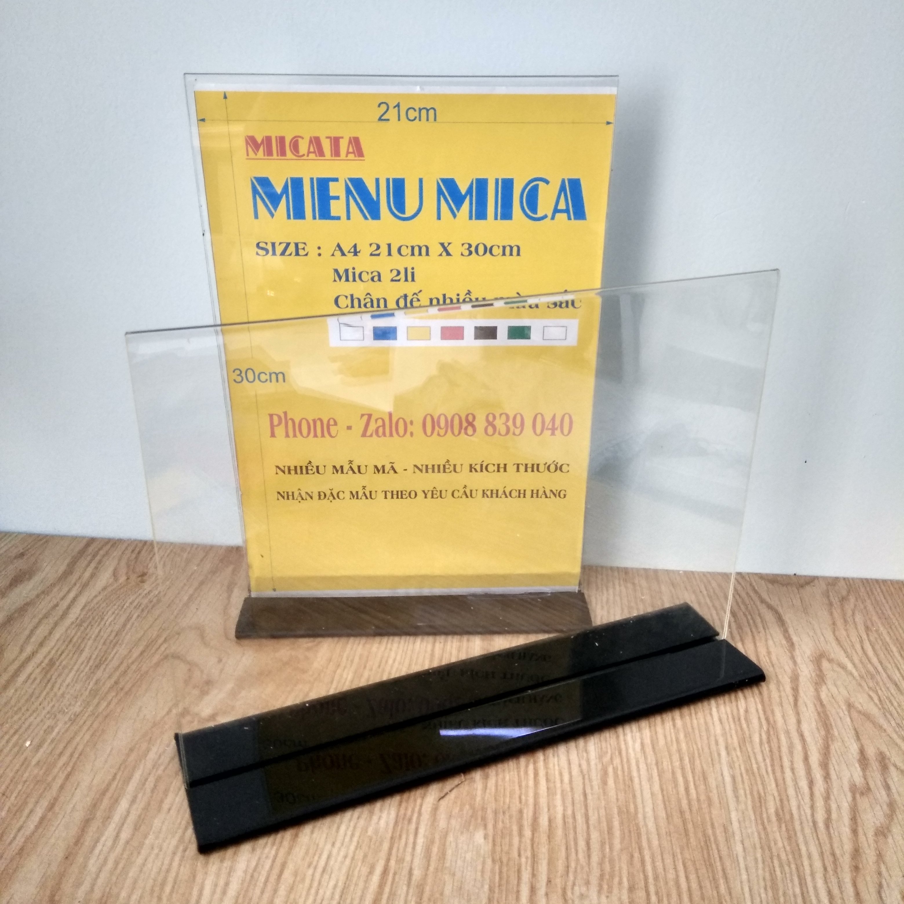 MENU MICA A4 30X21CM