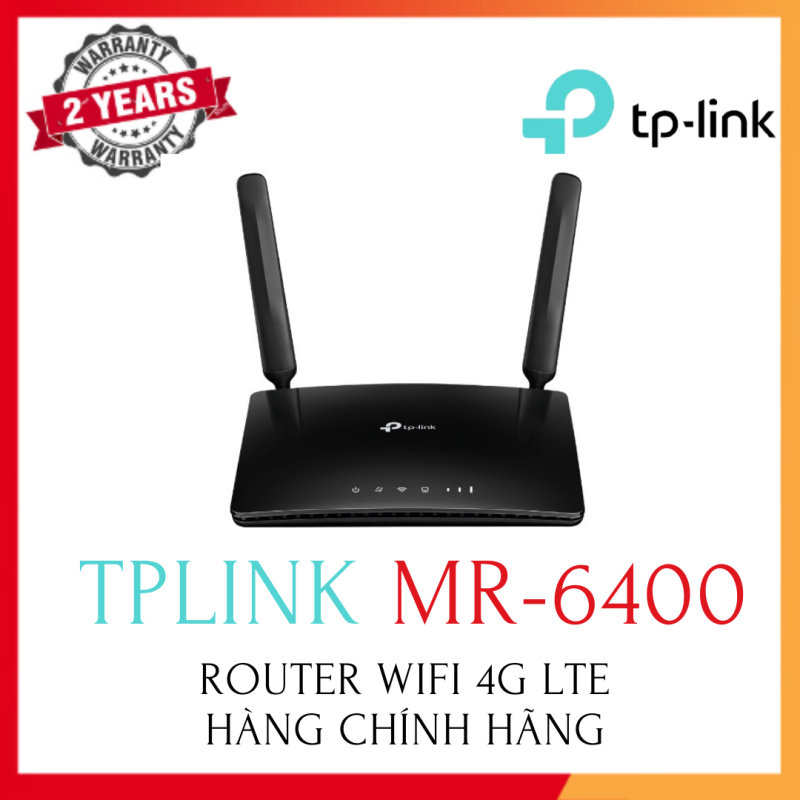 Bộ phát wifi 4G LTE TPLINK TL-MR6400 | Chẩn N Tốc độ 300Mbps | IEEE 802.11 B/G/N | 1 khe cắm thẻ Micro sim | BH 24 tháng