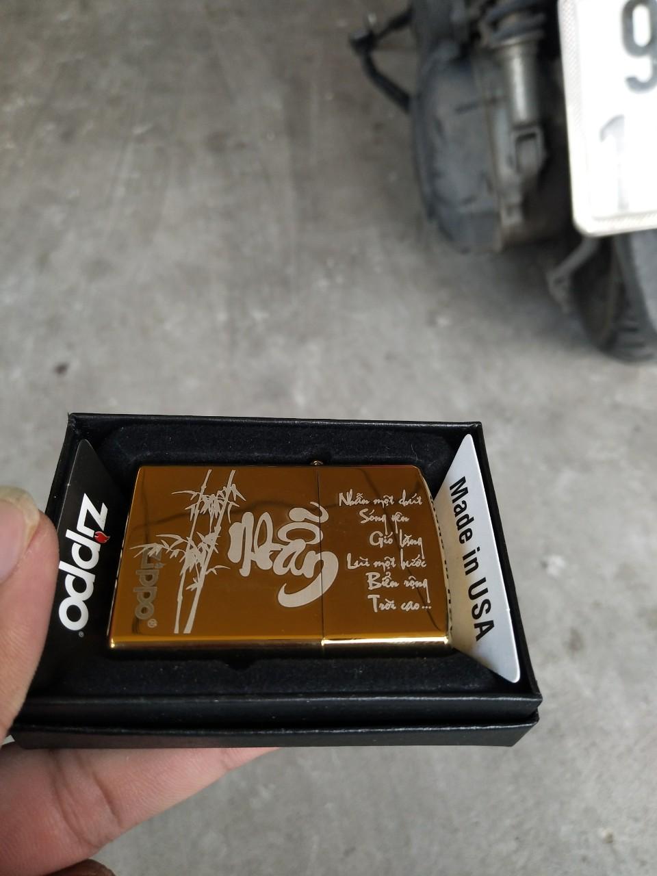 [HCM]Bật Lửa Zippo Khắc Laze Hình Chữ Nhẫn