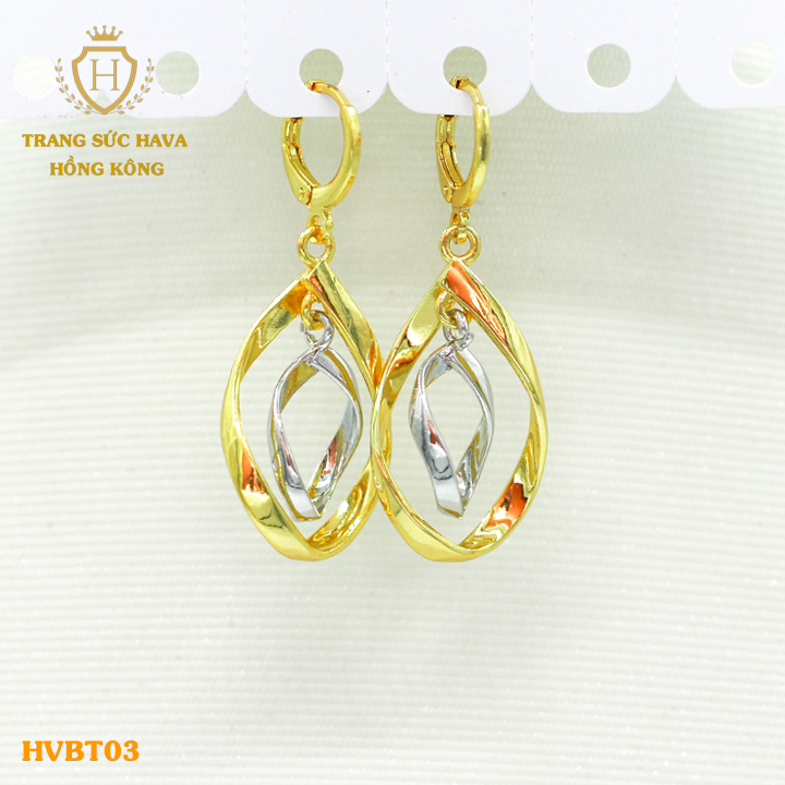 Ear rings, earrings, earrings designs long, titanium plating real gold 10K, 18K, 24K high-end (not black)-jewelry Hava Hong Kong style fashion