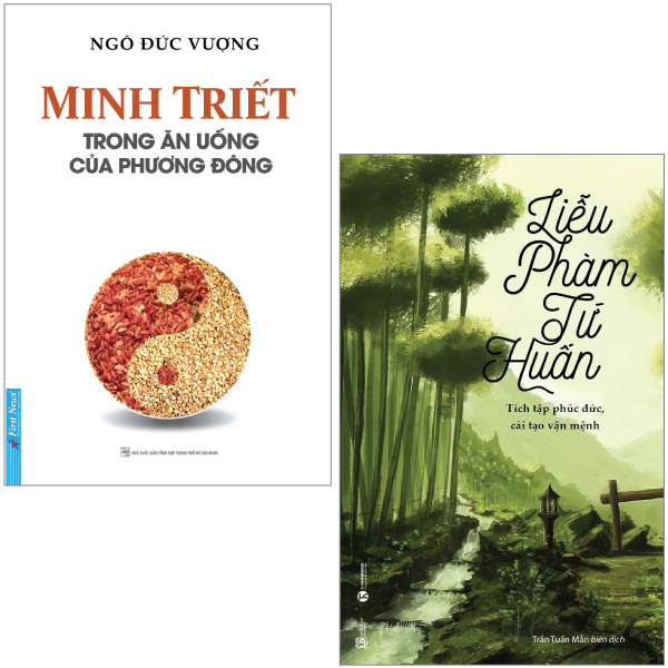 Fahasa - combo sách hay sách minh triết trong ăn uống của phương đông + liễu phàm tứ huấn - tích tập phúc đức, cải tạo vận mệnh