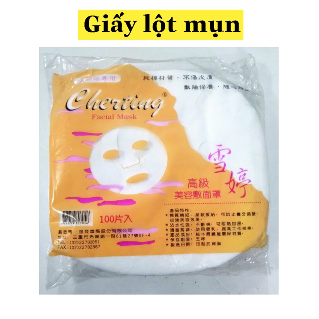 Giấy lột mụn đầu đen mụn cám 100 miếng Cherting