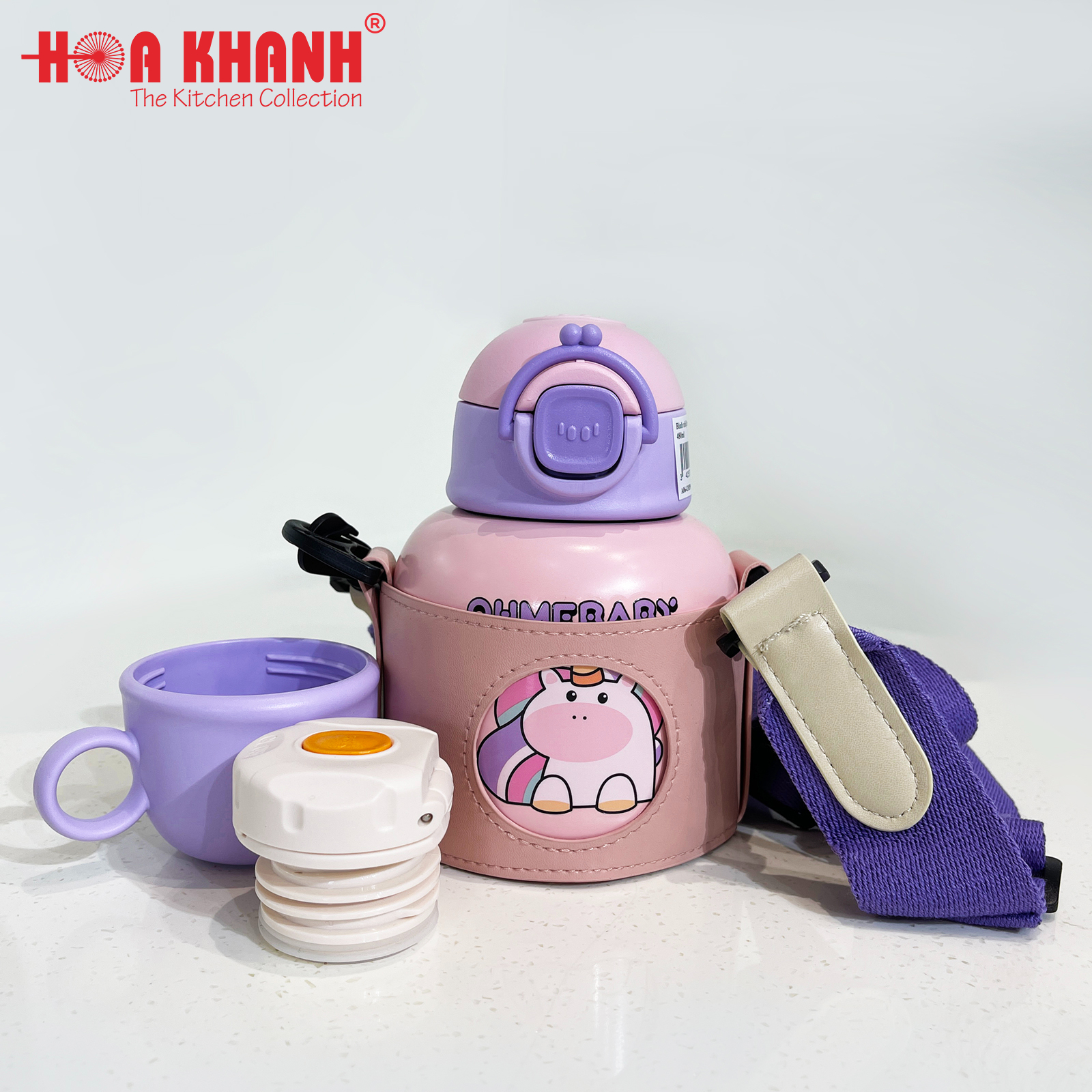 Bình nước giữ nhiệt cho bé 480ml - A06-OM99