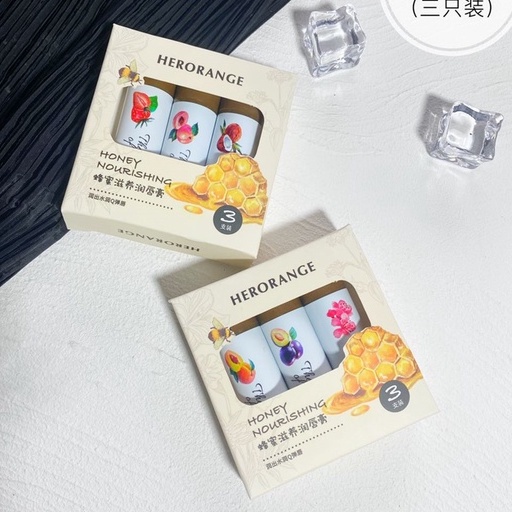 Set 3 cây son dưỡng môi HERORANGE Vị Trái Cây (3 cây 3 màu)