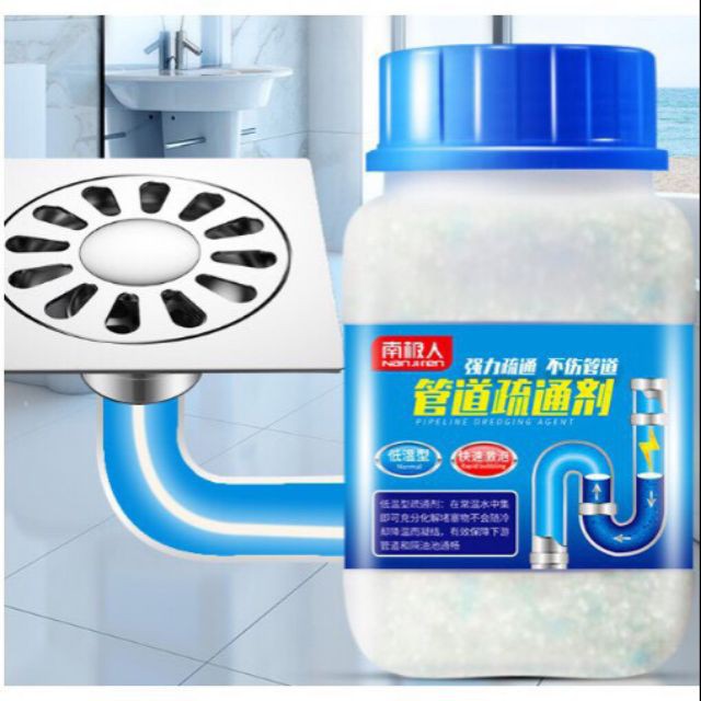 Chai bột thông tắc cống thần thánh, bột tẩy vệ sinh bồn cầu, thông tắc cống cực mạnh