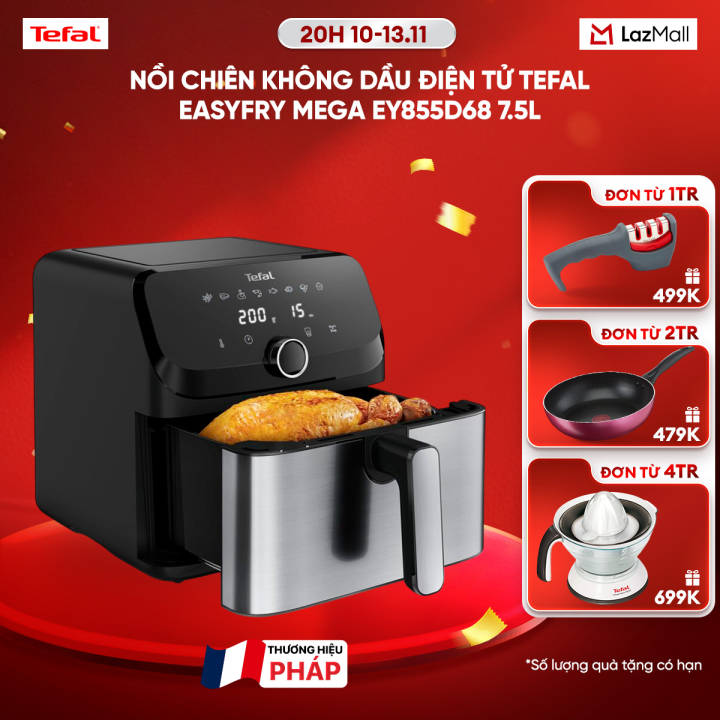 Nồi chiên không dầu Tefal Mega EY855D68 –…
