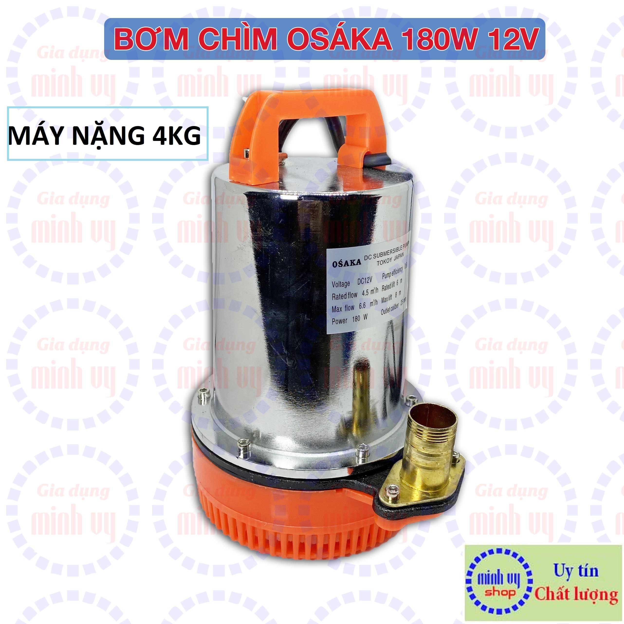 MÁY BƠM CHÌM 12V 160W/180W 100L