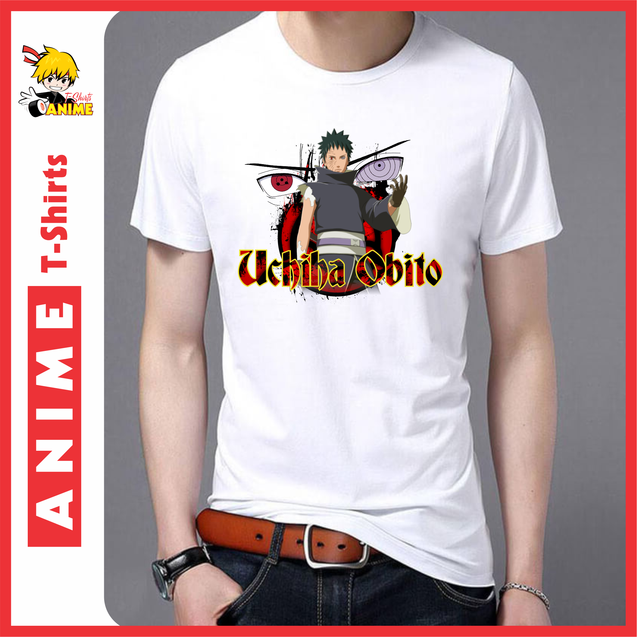 Áo thun đội Anime, in hình Uchiha Obito - Naruto