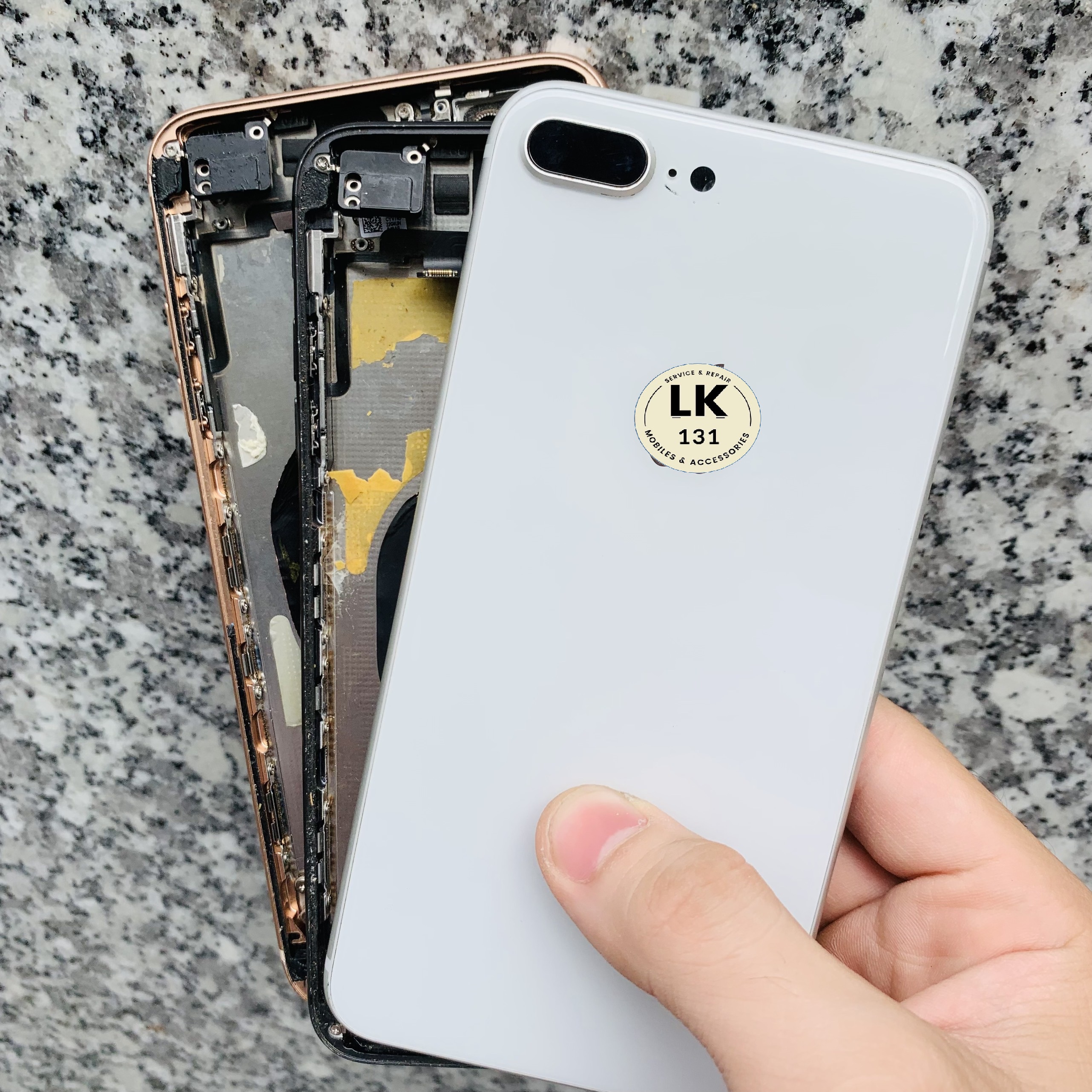 Cụm lưng zin máy 8plus màu đen, vàng, trắng