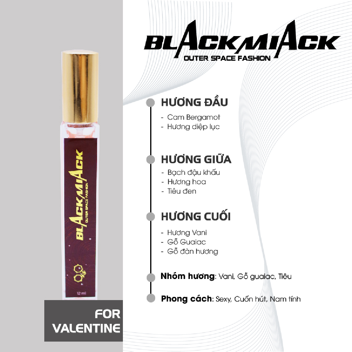 Nước hoa Valmory 12ml BlackMiack Version 2023