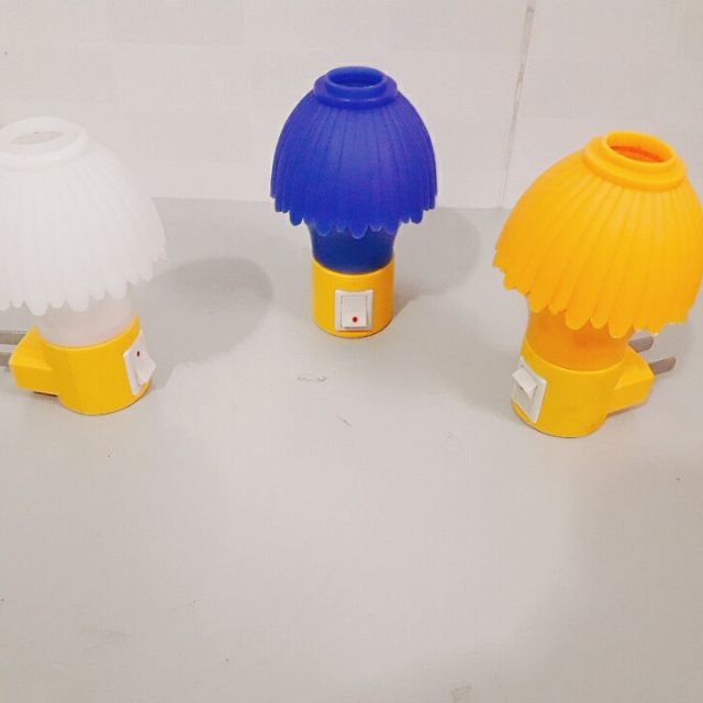 Đèn ngủ cây dù, đui đèn công tắc E12, bóng cana led