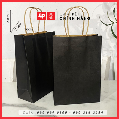 10 TÚI KRAFT ĐEN 120GSM - NHIỀU SIZE
