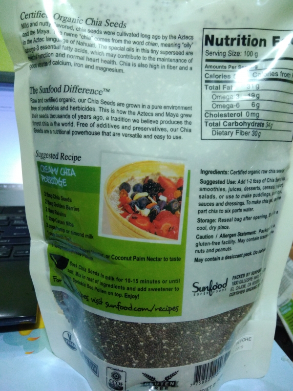 [HCM]Hạt chia đen mỹ 454gram