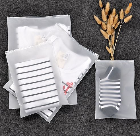 10 Túi zip lụa mờ khóa kéo loại dày - chọn size