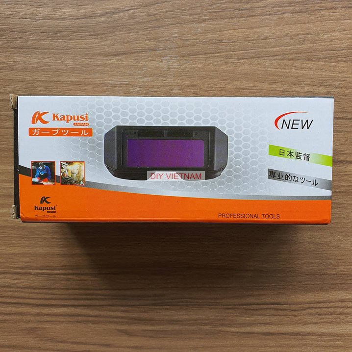 Kính hàn điện tử hãng Kapusi Nhật Bản tự động cảm biến khi hàn, Bảo hành 12 tháng, Sử dụng nặng lượng mặt trời, kính hàn điện, kính hàn hồ quang, kính hàn xì, kinh han, kinh han dien tu