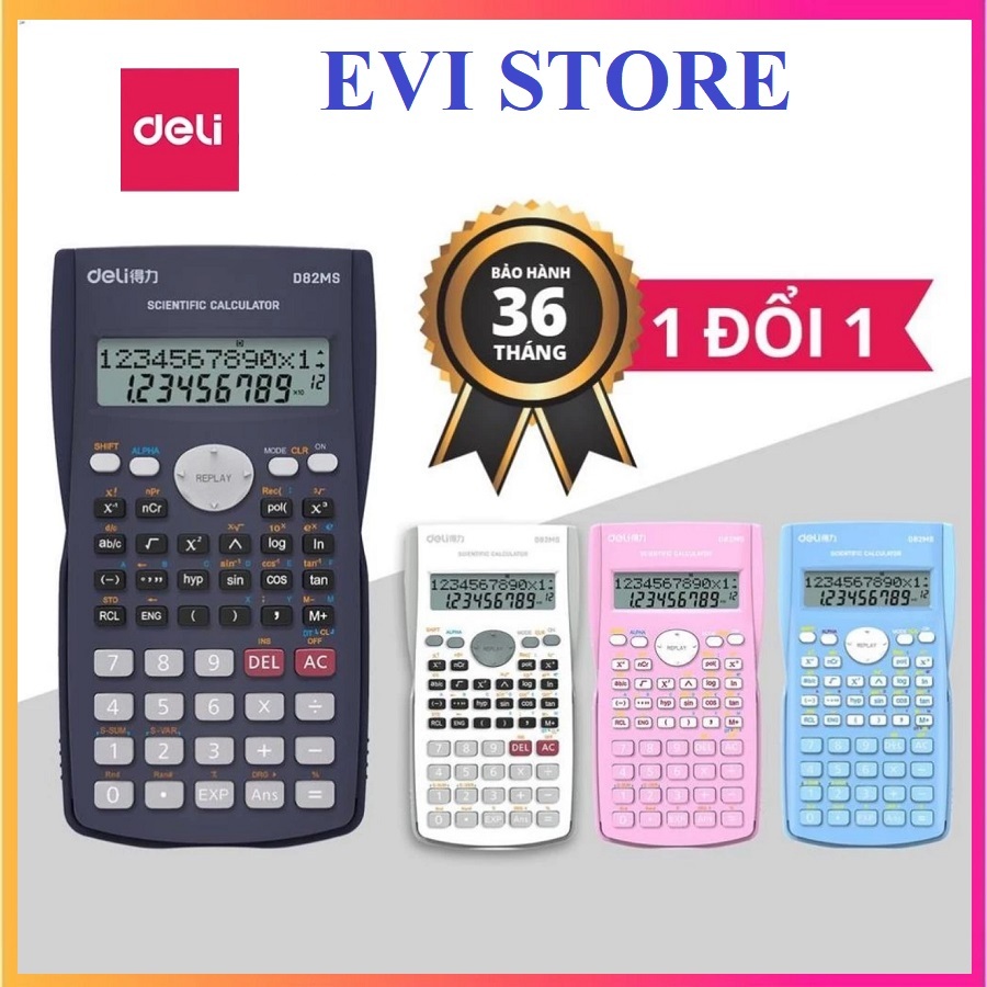 Máy tính kỹ thuật Deli D82MS / Máy tính học sinh 12 số