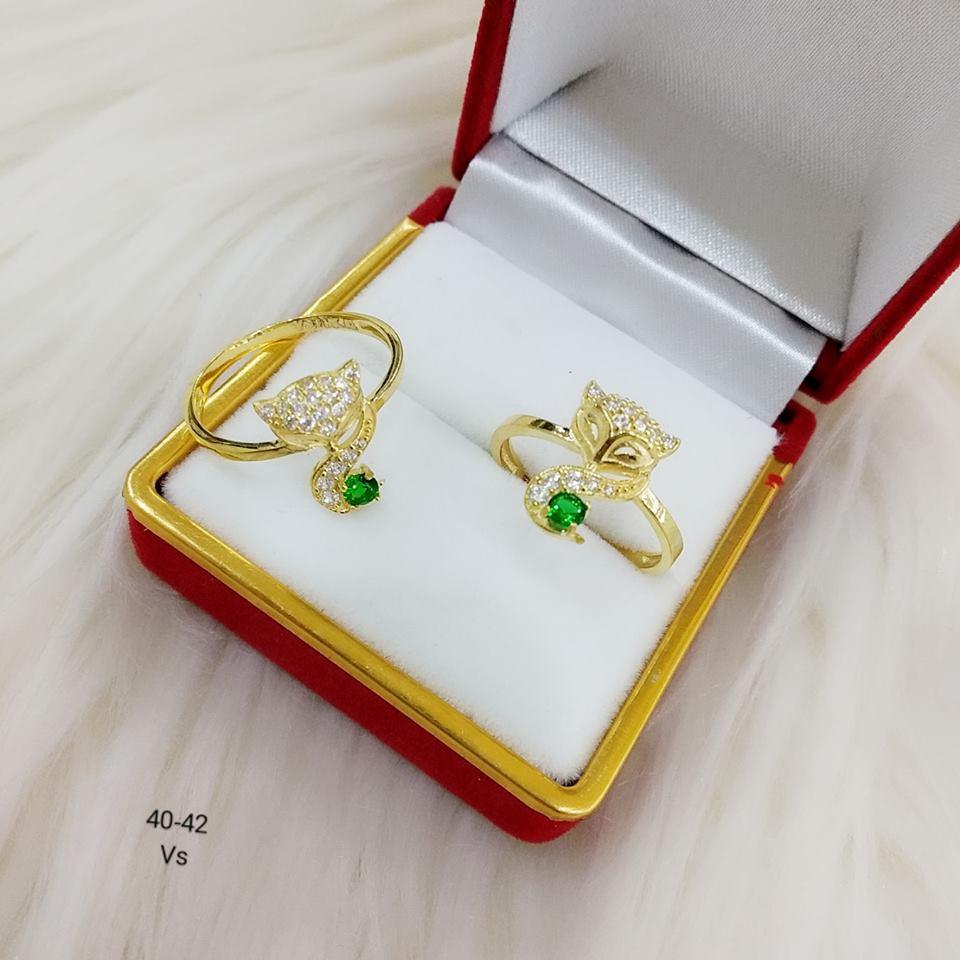 Nhẫn hồ ly vàng 10k đuôi đá NV39