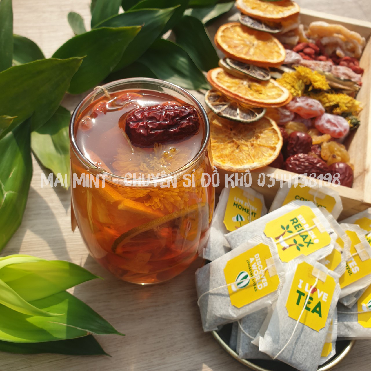 Trà Lipton Xí Muội Thảo Mộc - 1 Set