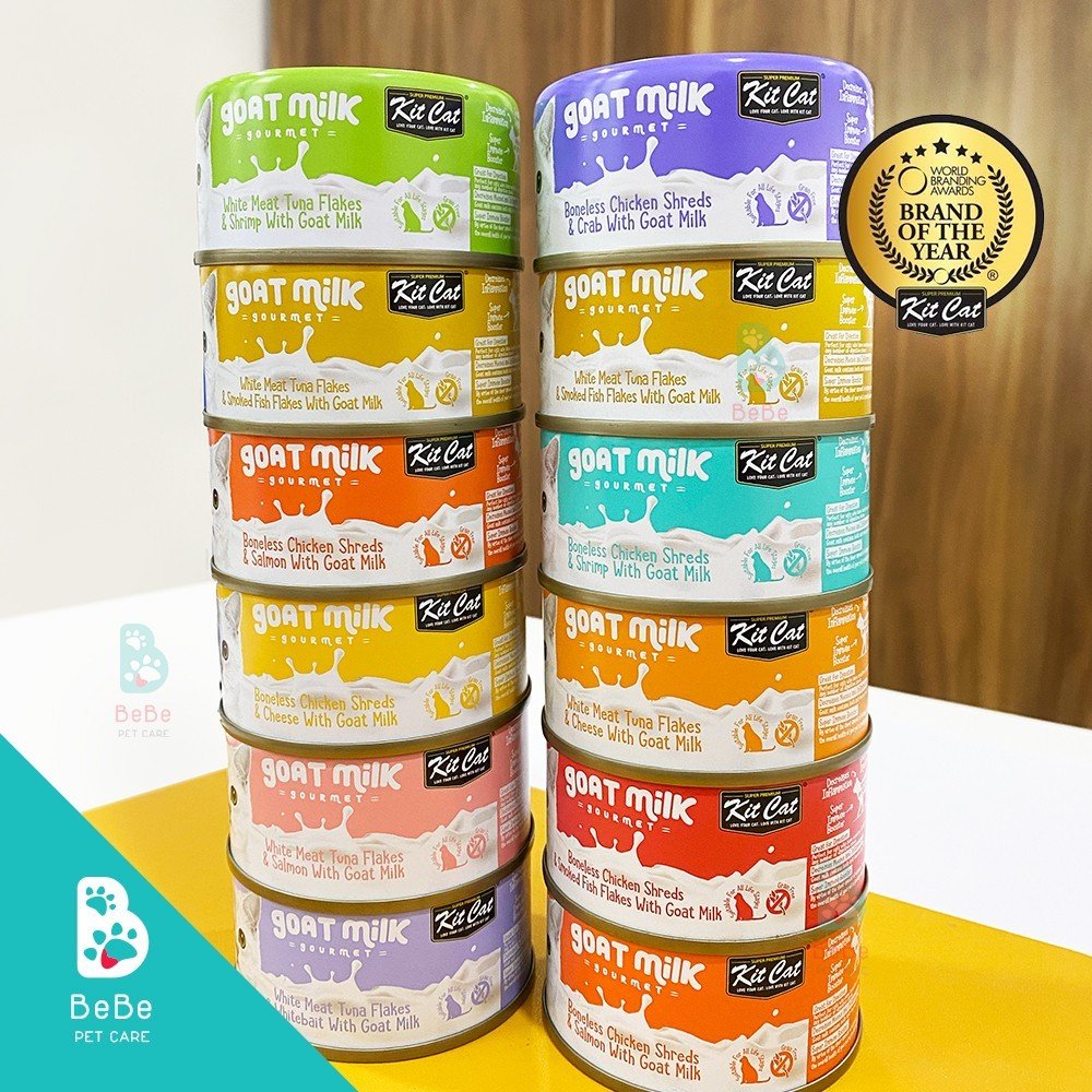 [Combo 10 - 12 Lon] Pate KITCAT SỮA DÊ Nhiều Vị Cho Mèo Mọi Lứa Tuổi