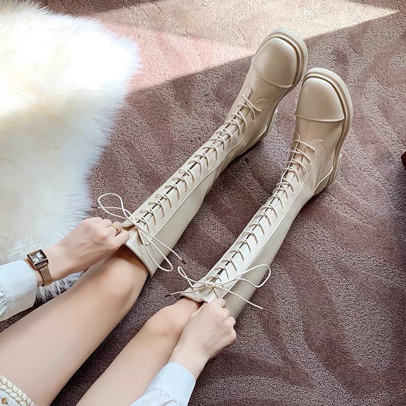 Boot đùi 40cm-đế 5cm da pu cao cấp