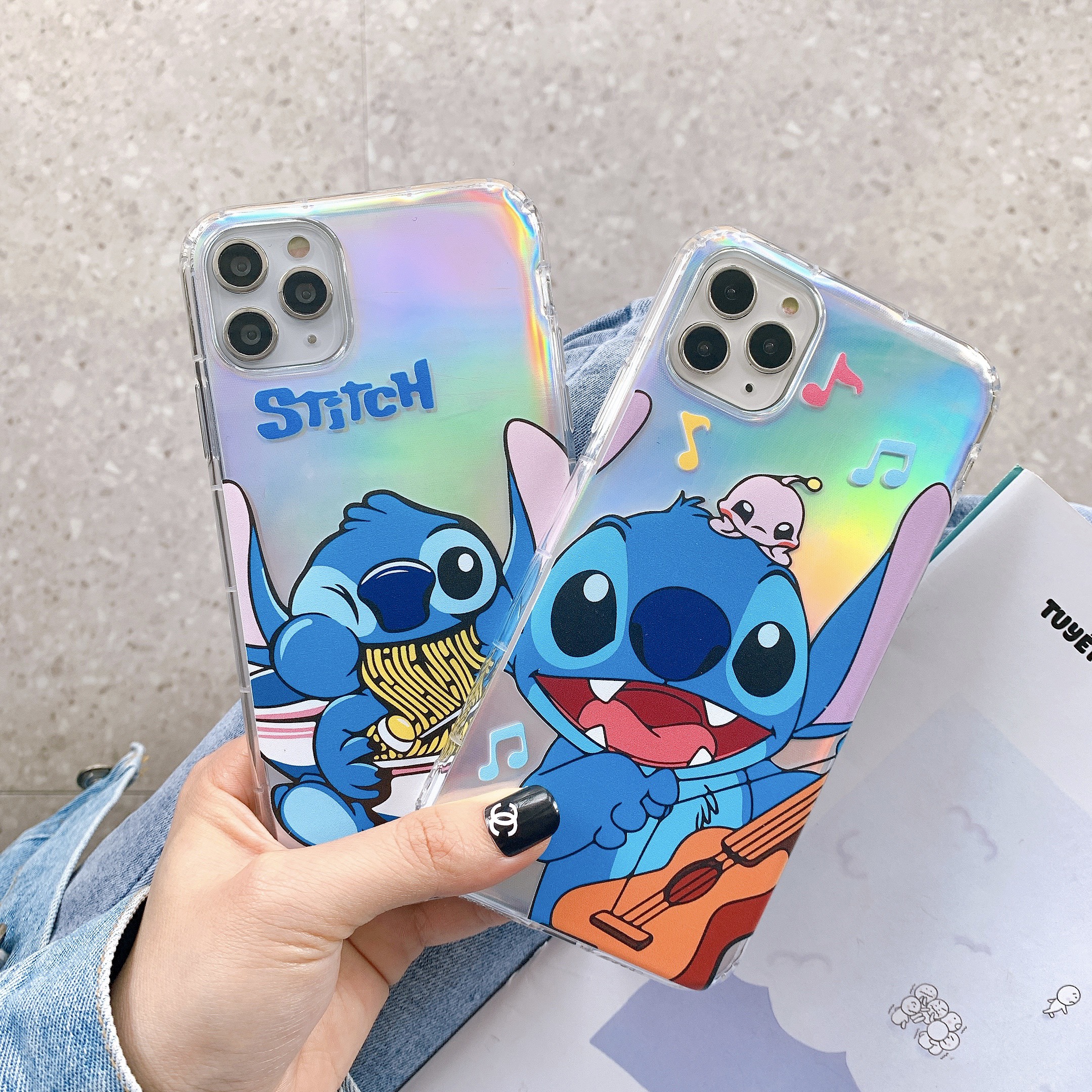 Ốp Lưng Silicon Chống Sốc Act Stitch ( Kèm Miếng Phản Quang )