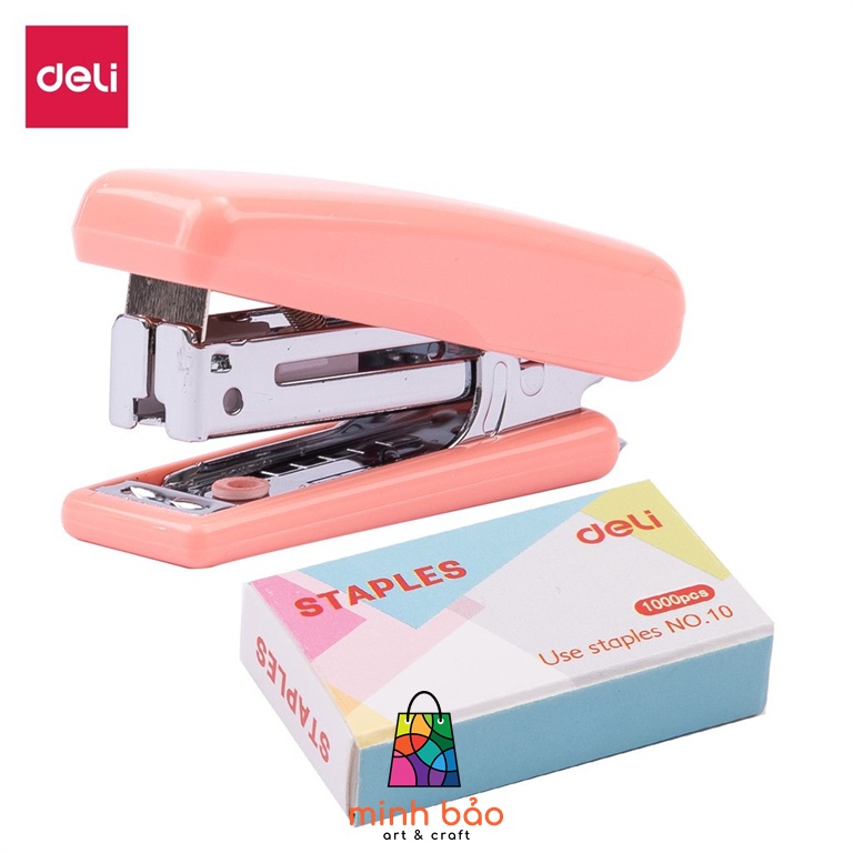 BỘ DẬP GHIM VÀ 1000 GHIM SỐ 10 DELI E0254