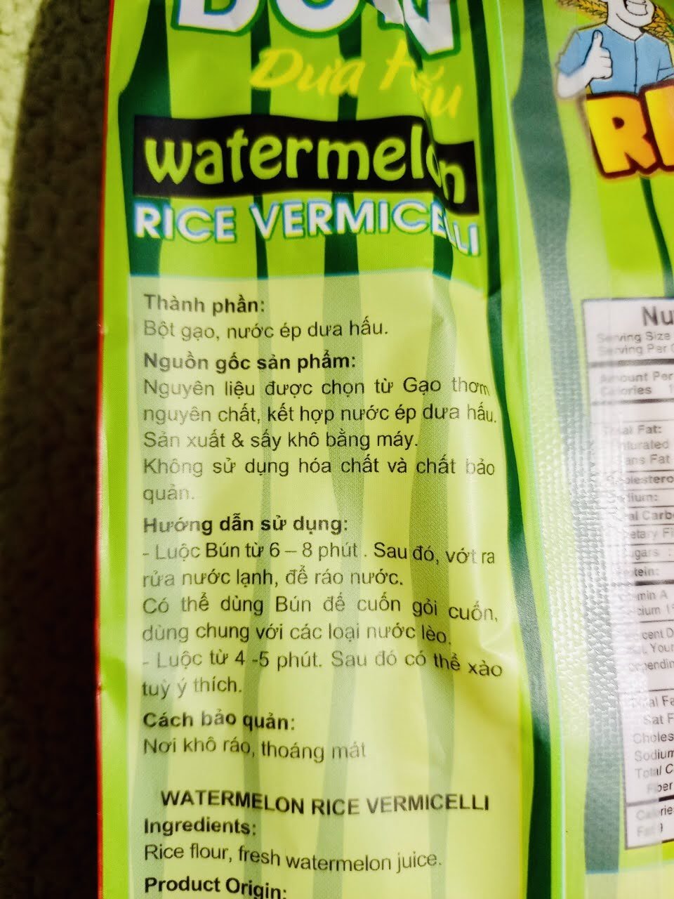 Watermelon Noodles Mr rice 200gr/package