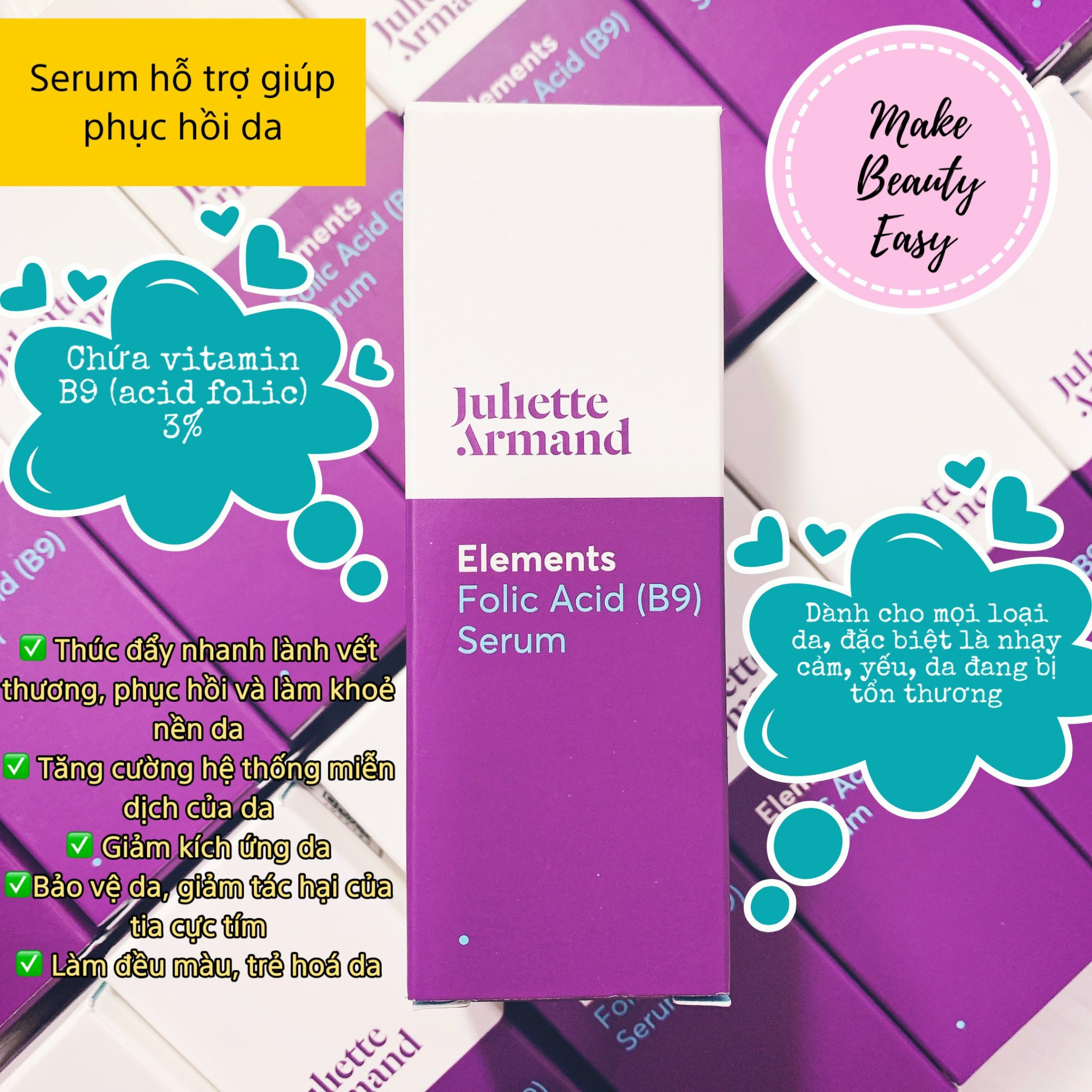 Serum Phục Hồi - Làm Dịu Da Folic Acid B9 Serum - Juliette Armand