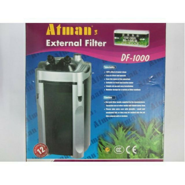 Lọc thùng atman df 1000 công suất 18.5w dùng cho hồ thủy sinh 1.3m