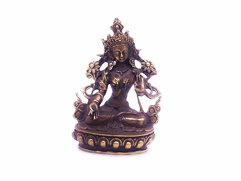 Tara Bạch Độ Mẫu 15Cm Đồng Trơn  Tượng Phật