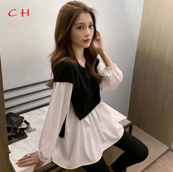 ÁO SOW MI PHỐI VẠT DÂY EO CH12