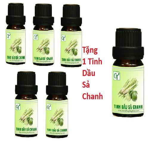 MUA 5 TẶNG 1 - Mua 5 Lọ Tinh dầu sả chanh đuổi muỗi 10ml + Tặng 1 lọ tinh dầu
