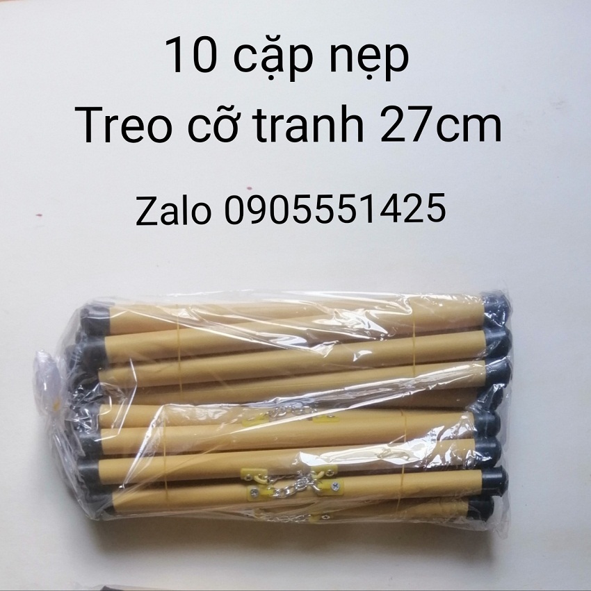 1 bó ống trúc treo tranh, ảnh cỡ 27cm. Nẹp treo giấy thư pháp 27x79. Nẹp treo tranh. Giấy thư pháp.