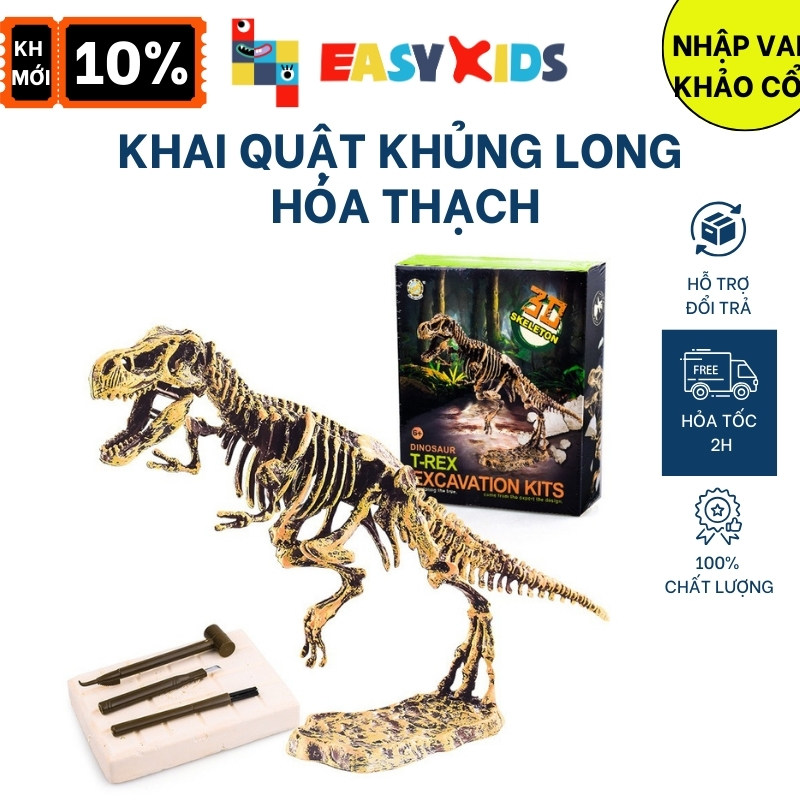 Đồ Chơi Nhập Vai Khảo Cổ Khai Quật Đào Hóa Thạch Khủng Long Cho Bé
