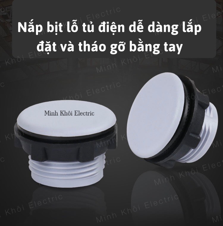 Nút bịt tủ điện, nắp bịt lỗ khoét tủ điện, nút che lỗ phi 22,25/30,32
