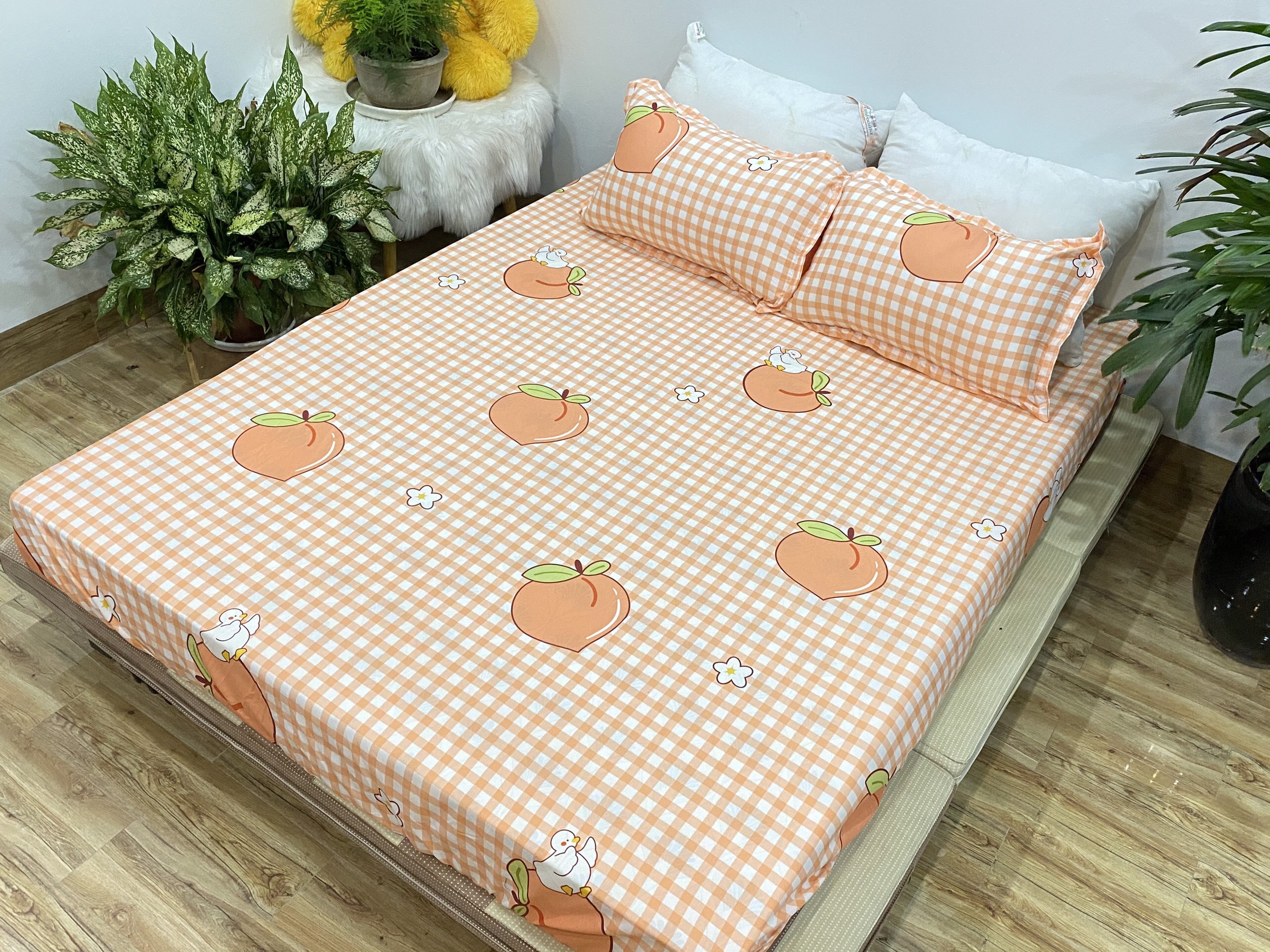 Set Ga Gối Mẫu Đào Cam P36