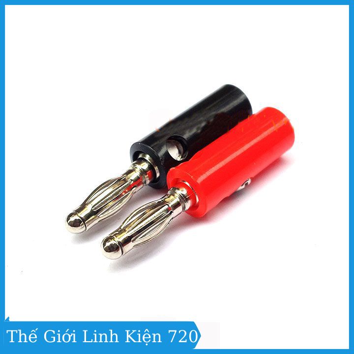 Combo 8 jack nối JS90 và bắp chuối ( 2 JS90 đỏ, 2 JS90 đen, 2 bắp chuối đỏ, 2 bắp chuối đen )