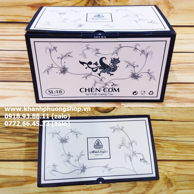 bộ 10 chén sứ trắng Minh Long 11.5CM - bộ 10 chén sứ trắng MINH LONG