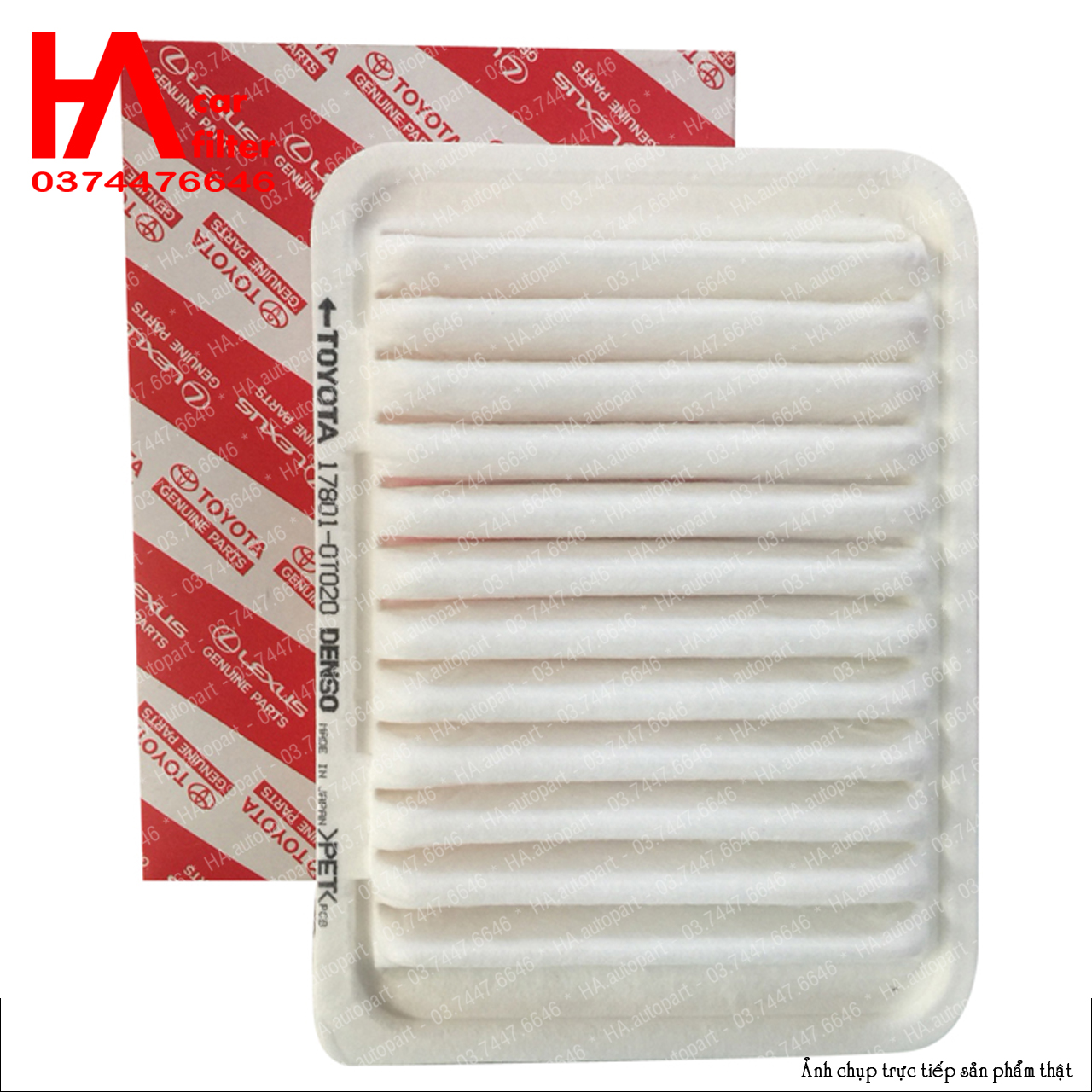 Lọc gió động cơ Toyota Vios đời 2008-2013, Altis đời 2008-2019, Yaris đời 2006-2016, Toyota RAV4 máy 2.0L đời 12-22