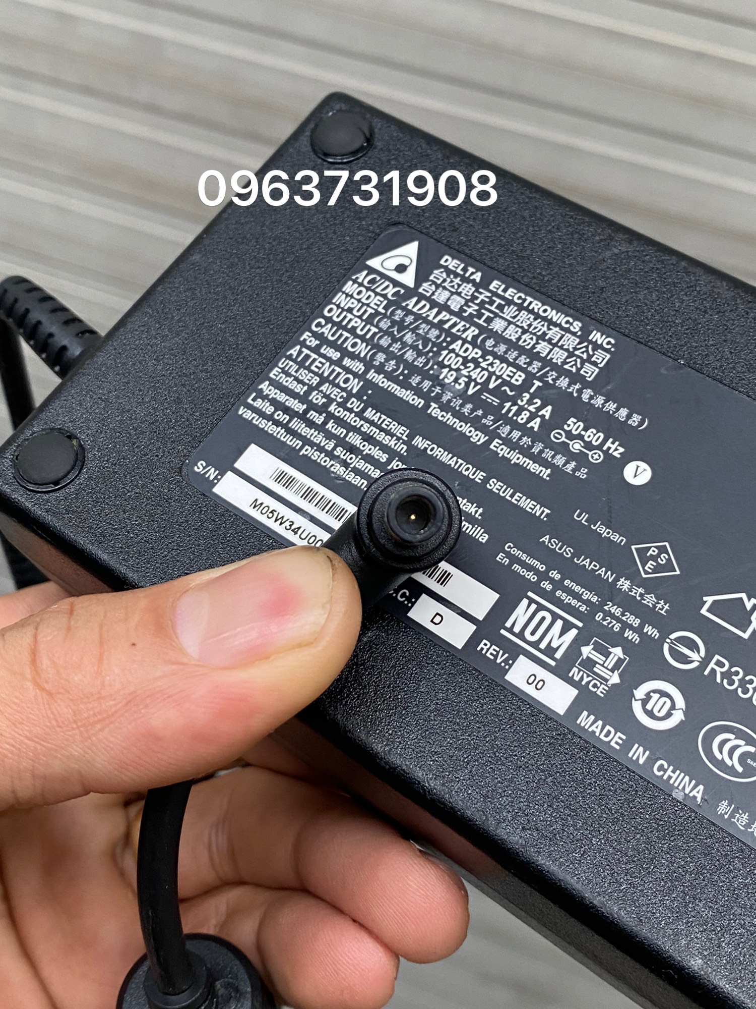 Sạc laptop DELTA MODEL ADP-230EB T 19.5V-11.8A