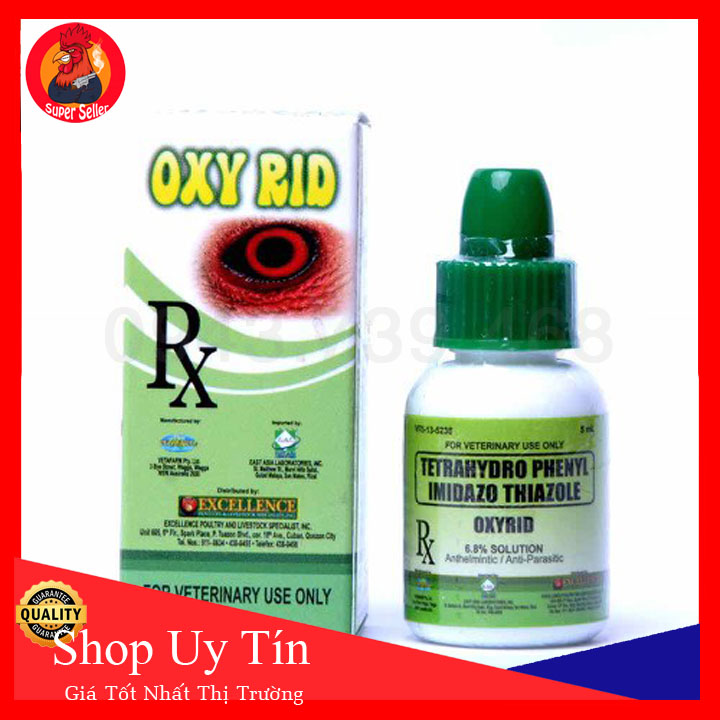 Oxy Rid 5ml-Nhỏ Gà Đá Bị Bọt Mắt-Dem Mắt