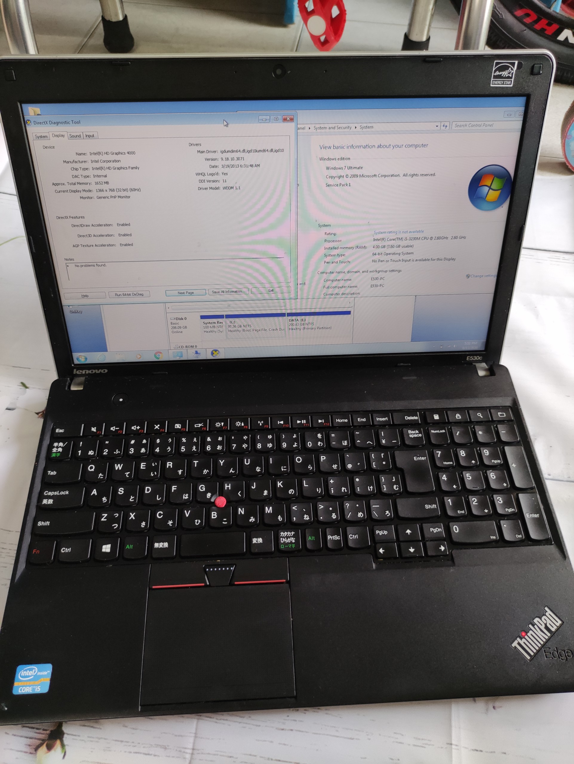 Laptop Le.no.vo Think.pad E530 Core i5, Ram 4gb, HDD 320gb