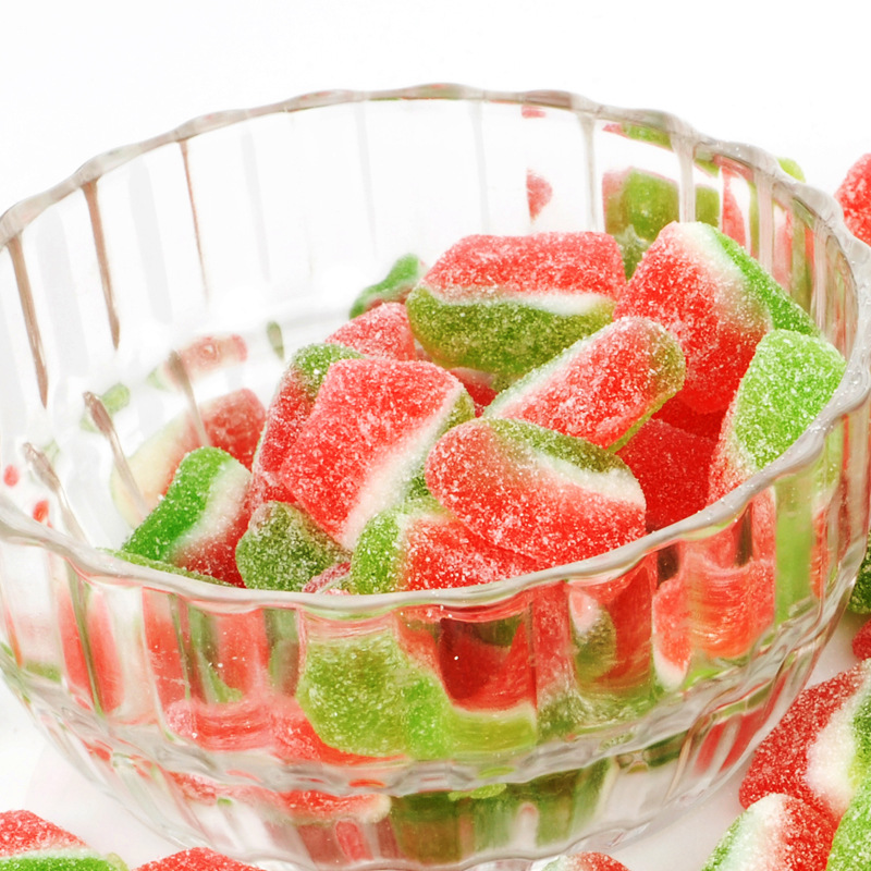 "[ Cực kỳ ngon - Sale ] Combo 300g Kẹo dẻo dưa hấu bọc đường món ăn vặt mềm ngon đã nghiền"