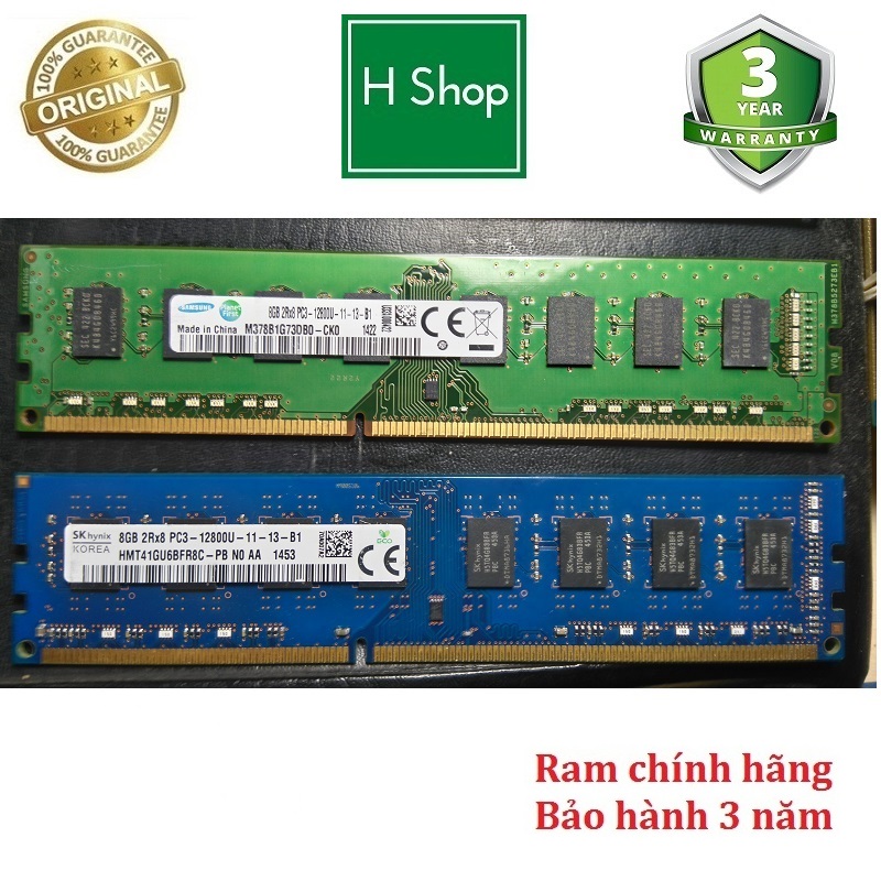 Ram PC 8GB/4GB DDR3 bus 1600 và một số loại khác, hàng chính hãng bảo hành 36 tháng