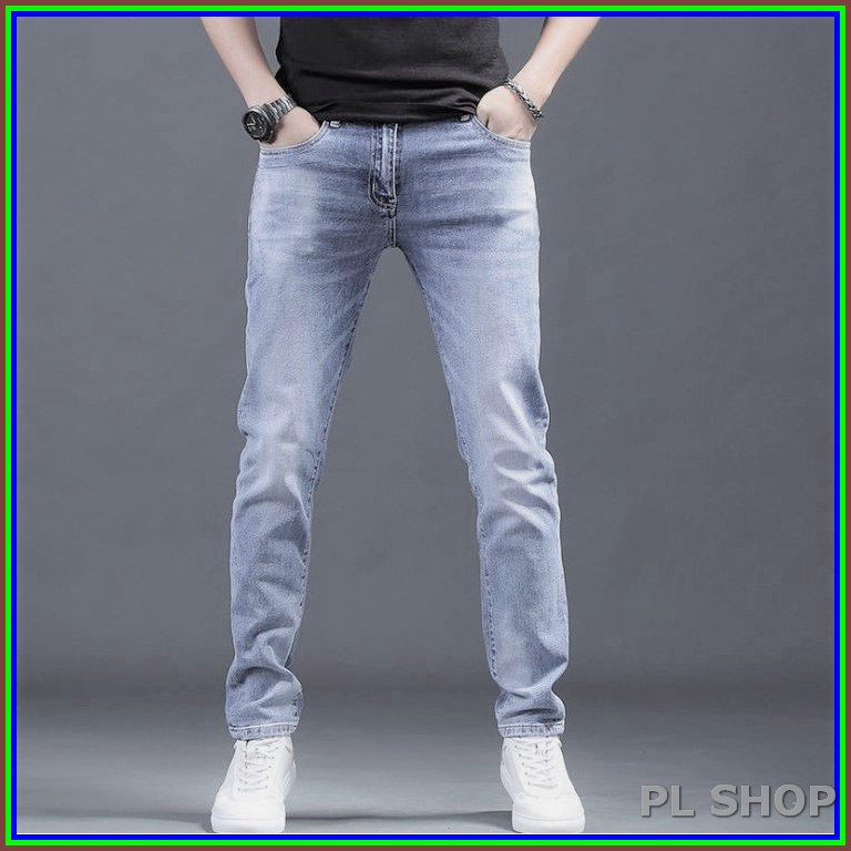 Quần jean nam cao cấp XANH BẠC cào xước 5678, không xù lông, không ra màu, chất giãn tốt p3-37