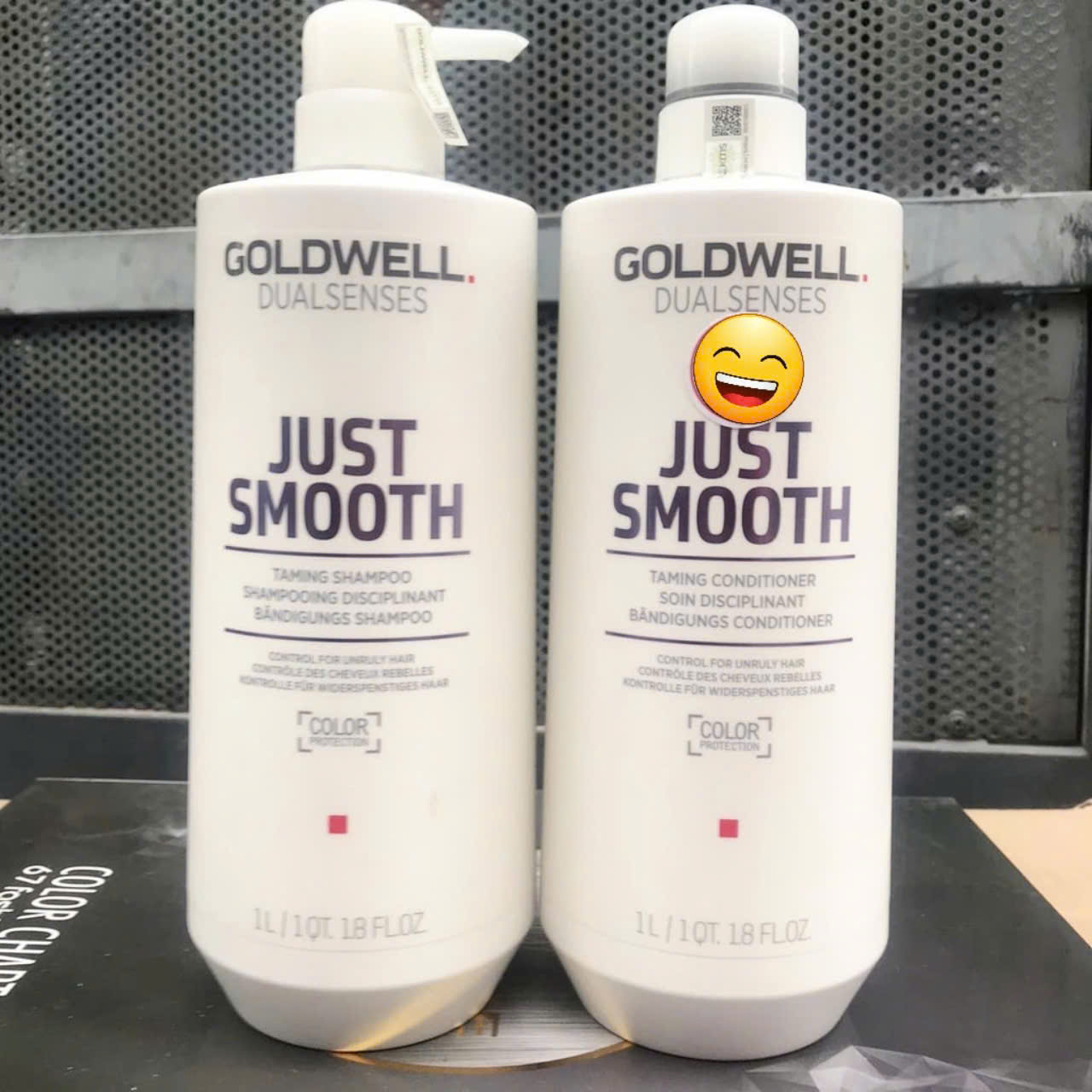 Dầu xả suôn mượt thẳng tóc khô gãy mềm mượt Goldwell Just Smooth 1000ML