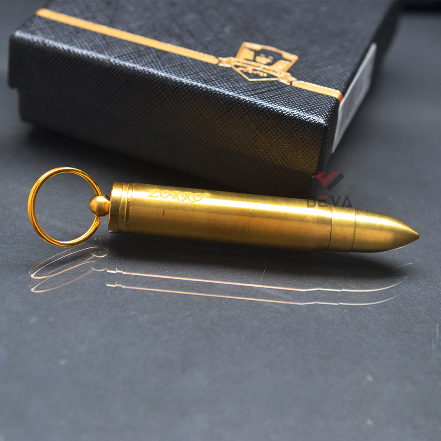 (Không Ga) Bật lửa chính hãng Zorro móc khóa hình viên đạn Z548